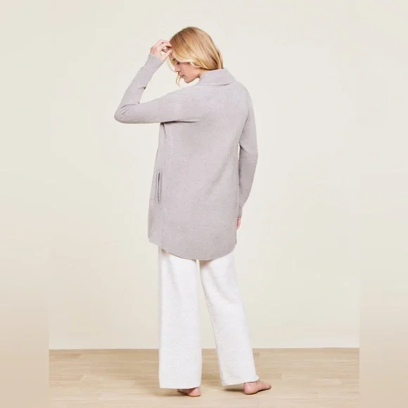 Barefoot‎ Dreams CozyChic Lite Circle Cardigan L/XL Pewter Pearl NWT - Picture 8 of 12